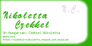 nikoletta czekkel business card